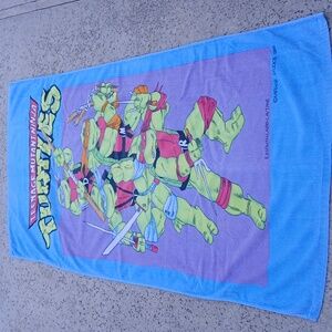Vintage TEENAGE MUTANT NINJA TURTLES Beach Towel 1988 TMNT Mirage Studios